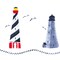 Lighthouse Wall Stencil | 1680 by Designer Stencils | Outdoor Stencils | Reusable Art Craft Stencils for Painting on Walls, Canvas, Wood | Reusable Plastic Paint Stencil for Home Makeover | Easy to Use & Clean Art Stencil